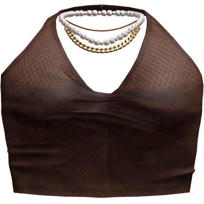Brown Halter Top w/ Necklace Bundie 3.0