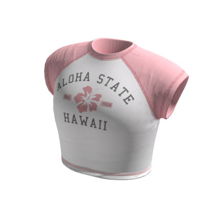 Preppy Hawaii Aloha Tee Pink
