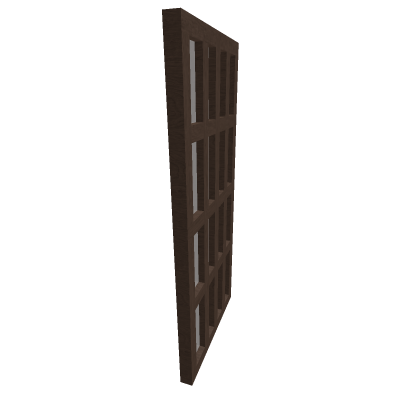 Brown Wood Gray Stained Glass Window (Wood Set)