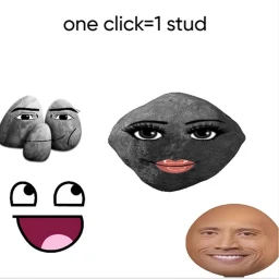 1 click=one stud to rock icon