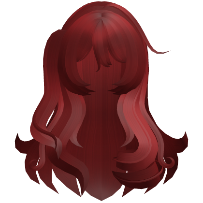 long fluffy swirly messy princess hair red Roblox item