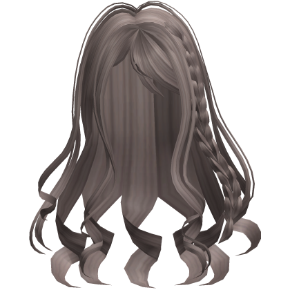 Princess Curly Side Braid Hair MilkTea Roblox item
