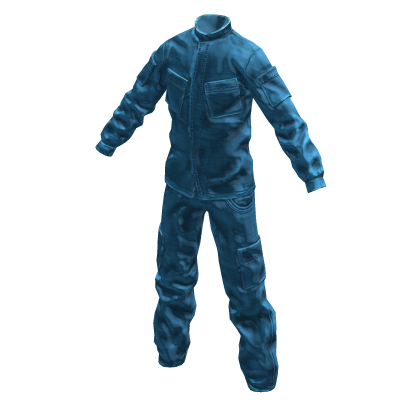 Light Blue Work Uniform Coverall Jumpsuit