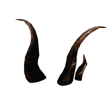 [PBR] Black Brown Rusted Iron Horns