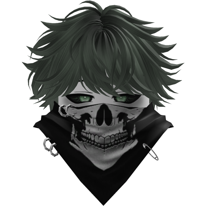 Vkei Green Y2K Emo Hair