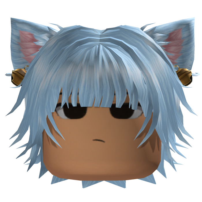 Layered Hair w/ Cat Ears (Blue)