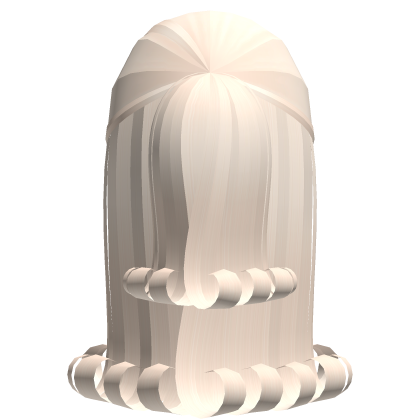 ♡ Pastel Blonde Half Ponytail & Flipped Curly Hair Roblox item