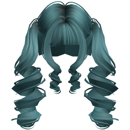 Dark Teal Dolly Spiral Twin Tails 🎀 Roblox item