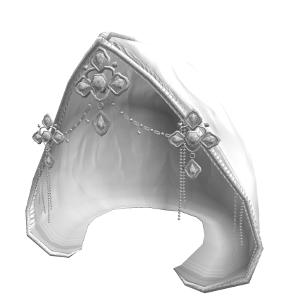 Ethereal White Angel Crystals Yabujin Couture Hood