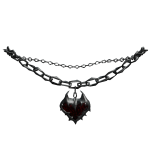 ♡ : gothic dark red heart chain necklace