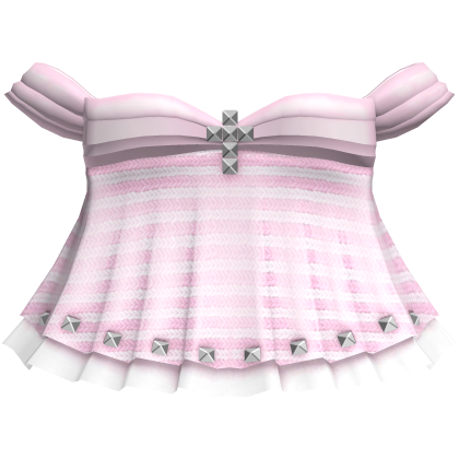 cute gothic striped babydoll dress 3.0 pink Roblox item