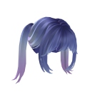 Short Blue and Pink Pigtails Hair