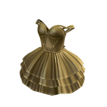 Royal Ruffled Dress - Gold