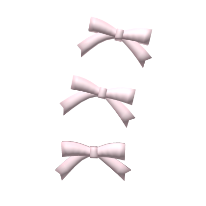 pink cute bow ribbon hairclips set