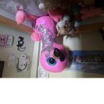 The flamingo and cat