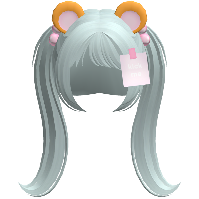 teal kawaii tween hamster silly pigtails