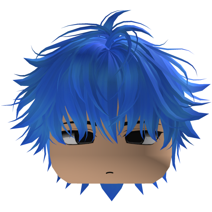 Cute Y2K emo blue hair