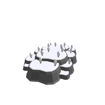 Low Poly snow Mountain