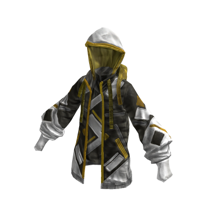 Sci-fi Hoodie | Black & Yellow | Futuristic thumbnail