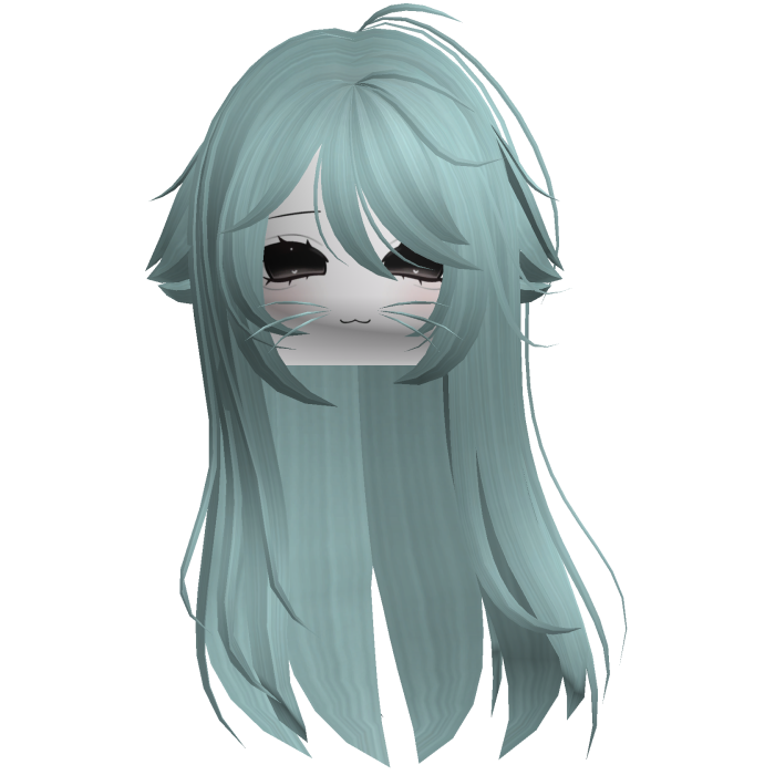 Light Teal Hair Shy Moe Com Cat Girl