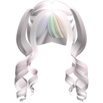 ♡ : free babydoll curly hair with rainbow bangs