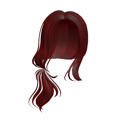 Red Side Swept Girl Hair Roblox item