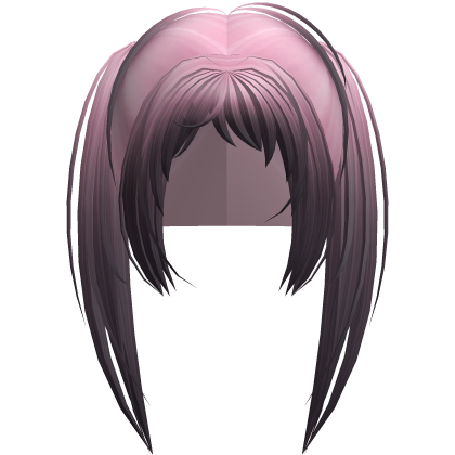 ・ᴥ・ :  Cute Moe Messy Pigtails Long Pink Purple Roblox item