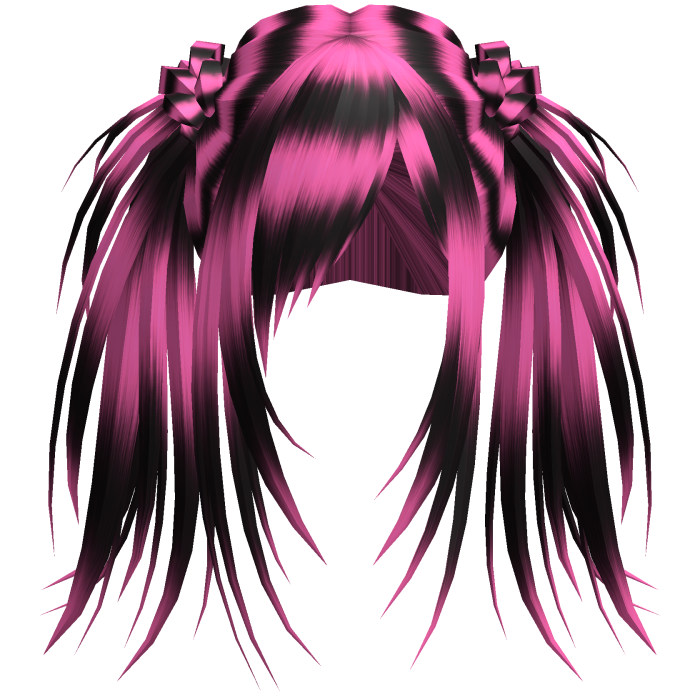 Pastel Pink Scene Emo Gyaru Spikey Messy Pigtails