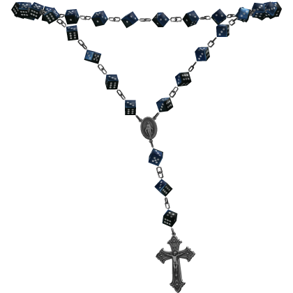 🐬 [blocky] blue y2k emo vkei dice rosary