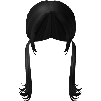 Girl Pigtails in Black Roblox item