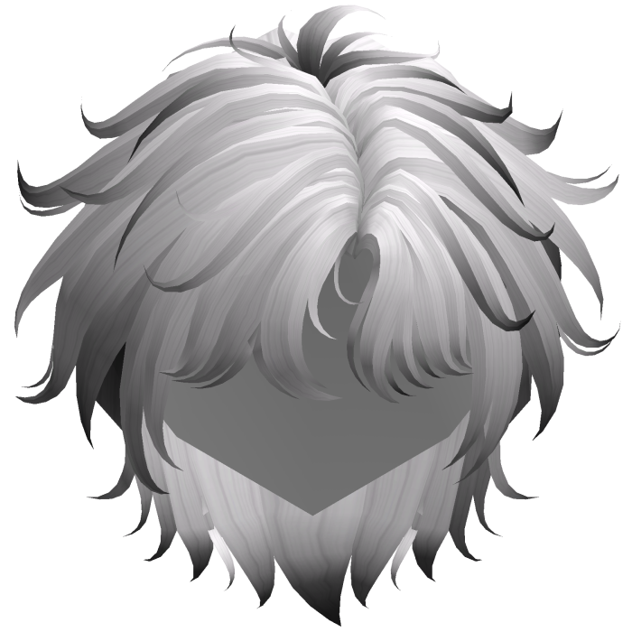 Black & White Fluffy Messy Korean Idol Hair