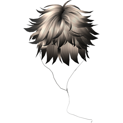Y2K emo boy with headphones, blonde black hair