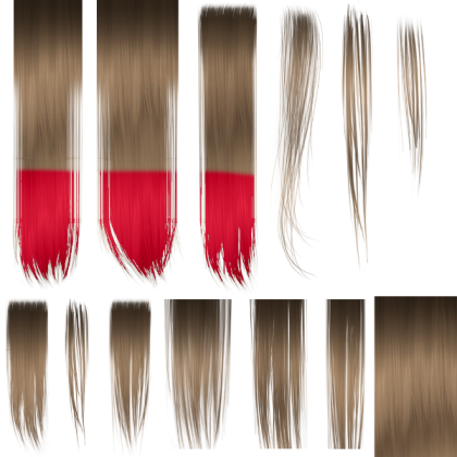 red+blonde hair Roblox decal