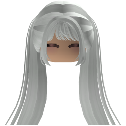 Cute emo y2k hair fluffy (white)