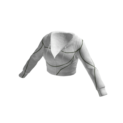 White Cropped Hoodie