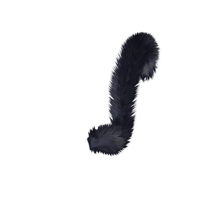 navy blue cat tail