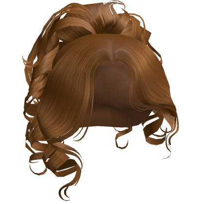 ☆ | Ginger Curtain Bang Loose Curl Bun