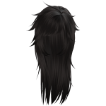 unkept messy long goth wolfcut in brown