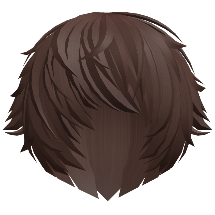 messy brown vampire emo anime hair w tufts