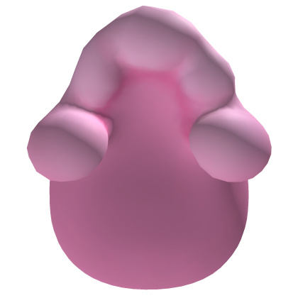 Pink stylized big slime blob hair