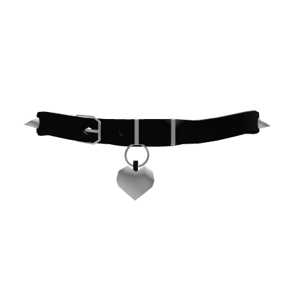 1.0 Black Heart Puppy Collar w Spikes