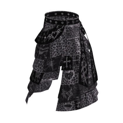 Black Y2K Leopard Bad Girl Layered Pants [PBR]