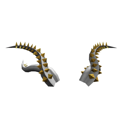 Gold & White Spiked Horns 