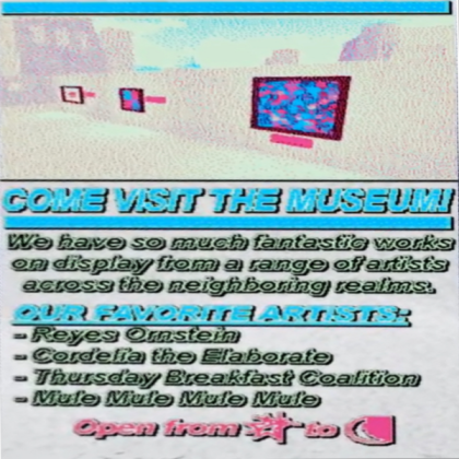 Pilgrammed COME VISIT THE MUSEUM! Roblox decal