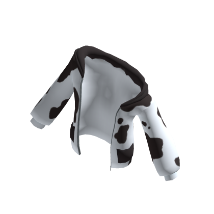 Off-Shoulder Jacket Cow Print