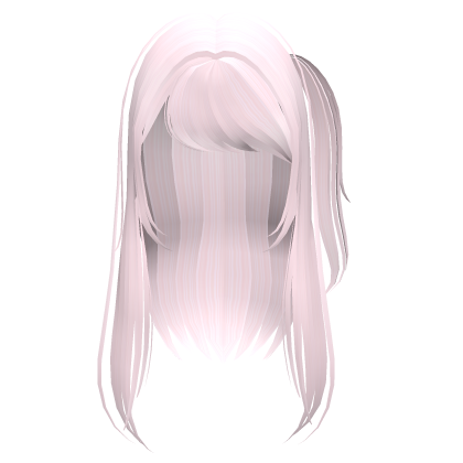 ♡ : long pink cute anime hair w/ pigtail Roblox item