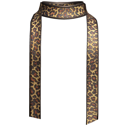 2000s Leopard Print Scarf Y2K