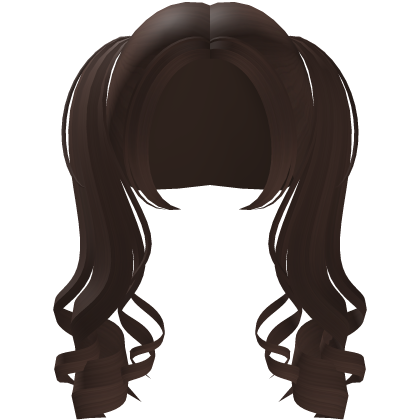 ♡ brown messy full pigtails Roblox item