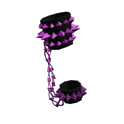 Chain Spike Punk Leg Bracelets Black Rockstar Pink thumbnail