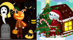 Halloween and Christmas lovers